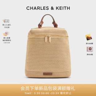 CHARLES&KEITH24新款 CK2 618同价 60782354大容量拉链双肩背包