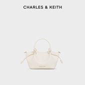 CHARLES&KEITH26春新款 30782804柔软抽绳托特包手提菜篮子包 CK2