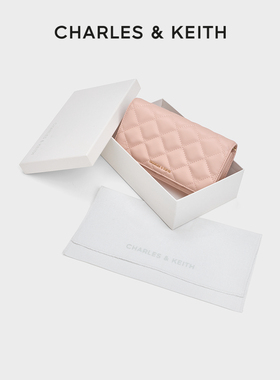 CHARLES&KEITH春季女包CK6-30681237菱格链条单肩斜挎钱包带包挂