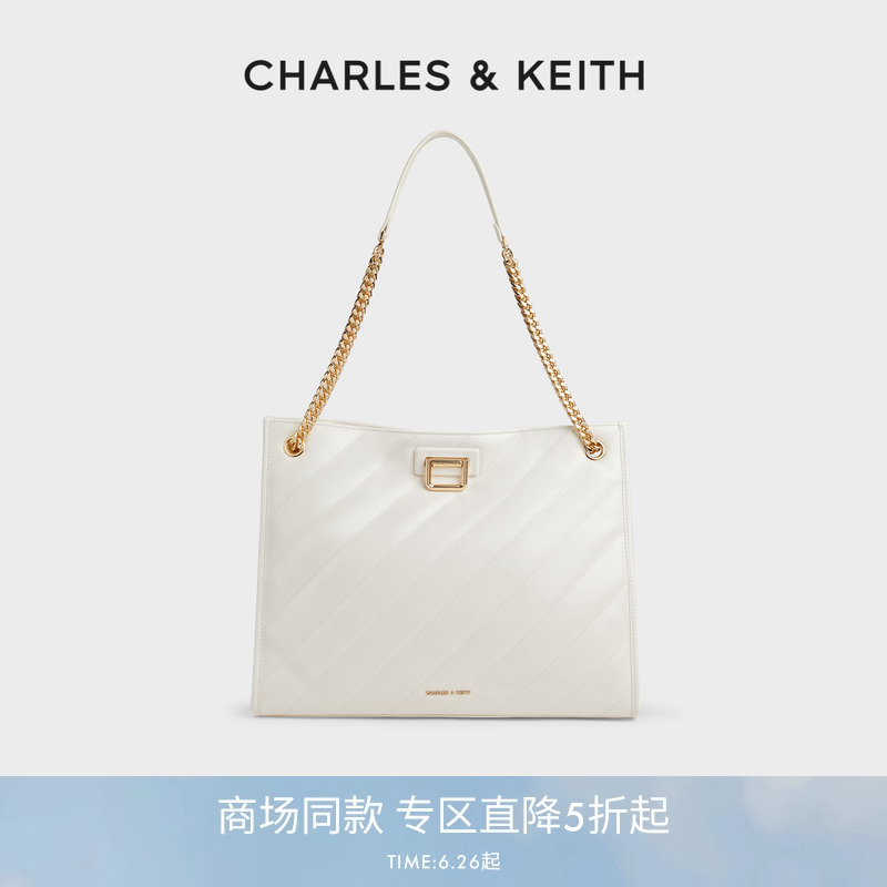 CHARLES&KEITH大容量链条托特包