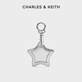 CHARLES&KEITH秋季 配饰CK8 10701527亮面银色星星镜子钥匙扣包挂