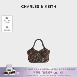 赵今麦同款CHARLES＆KEITH时尚手提蝴蝶结菜篮子包CK2-50271824-A