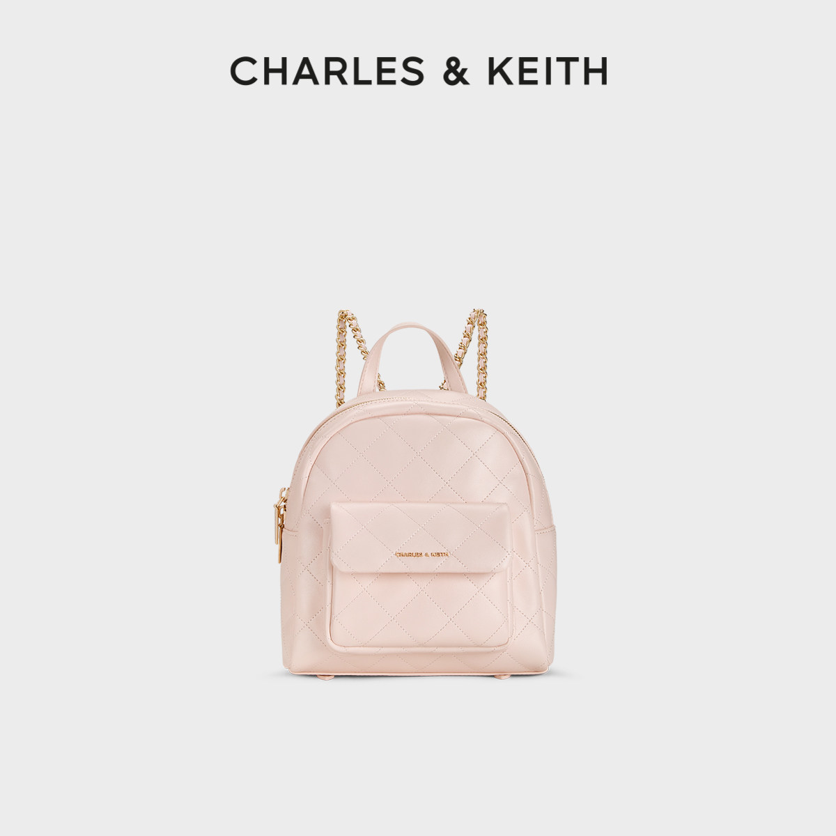 菱格链条双肩包CHARLES&KEITH图片