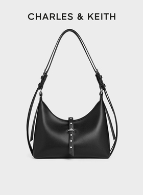 CHARLES&KEITH25秋季新款CK2-20782708双肩带铆钉简约单肩腋下包