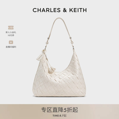 编织大容量腋下包CHARLES&KEITH