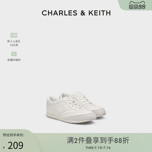 CHARLES&KEITH春季童鞋CK9-71620045菱格拼接休闲鞋童鞋德训鞋