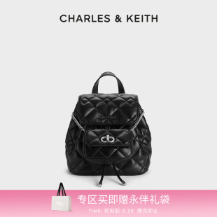 CHARLES&KEITH24夏新款 CK2 60151400菱格大容量双肩包 618同价