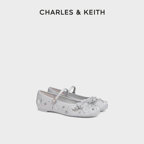 平底亮片玛丽珍鞋CHARLES＆KEITH
