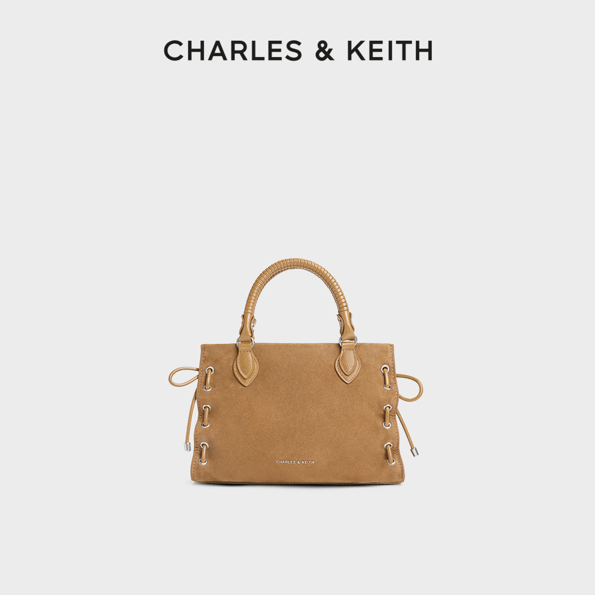 小号绒面托特包CHARLES＆KEITH图片