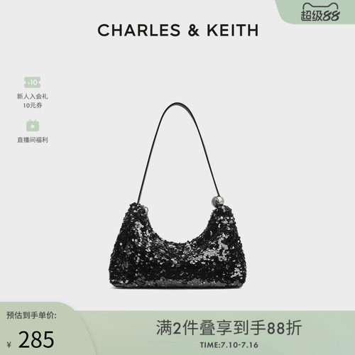 CHARLES&KEITH时尚亮片腋下包