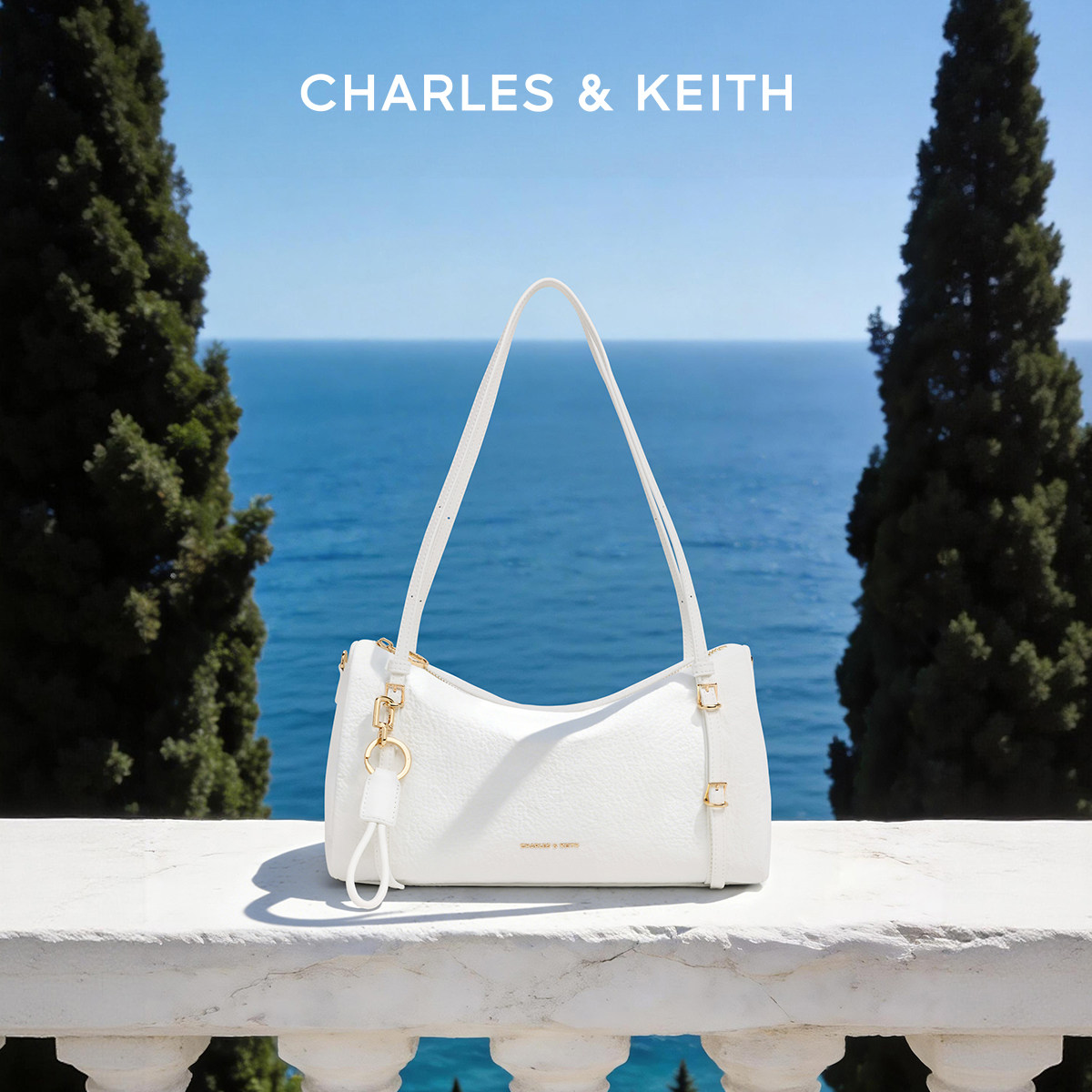 CHARLES&amp;KEITH26春季新款CK2-20151614简约轻便单肩腋下包斜挎包
