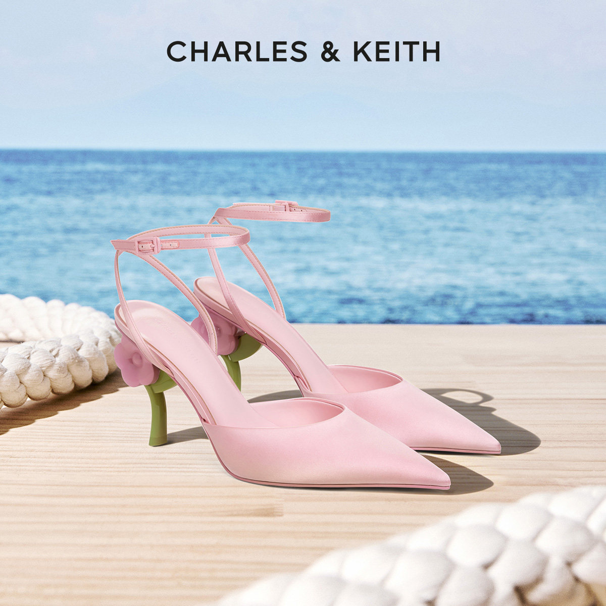 【年中折扣】CHARLES&KEITH26春新款CK1-60580337高跟鞋包头凉鞋