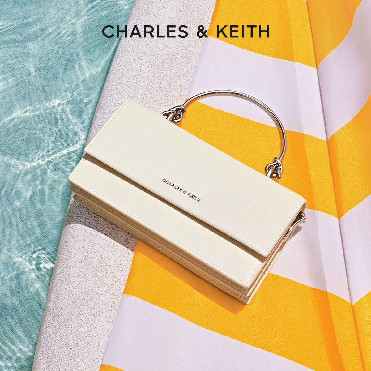 【毕业礼物】CHARLES&KEITH女包CK6-10840559-A金属斜挎小方包