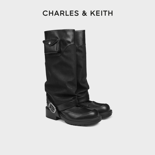 CHARLES＆KEITH时尚两穿长筒靴