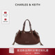 10671896 CHARLES&KEITH26春新款 CK2 1抽绳绒面手提斜挎水桶包