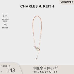 项链 CHARLES&KEITH春夏配饰CK5 22120333女士琉璃半宝石饰时尚