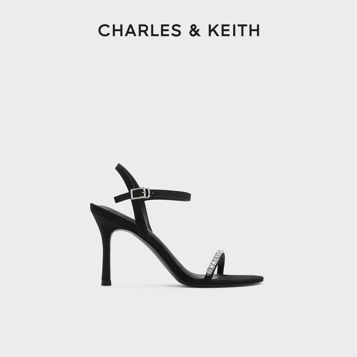 【618开门红】CHARLES&KEITH24新款CK1-60920361一字带露趾凉鞋女 女鞋 时装凉鞋 原图主图