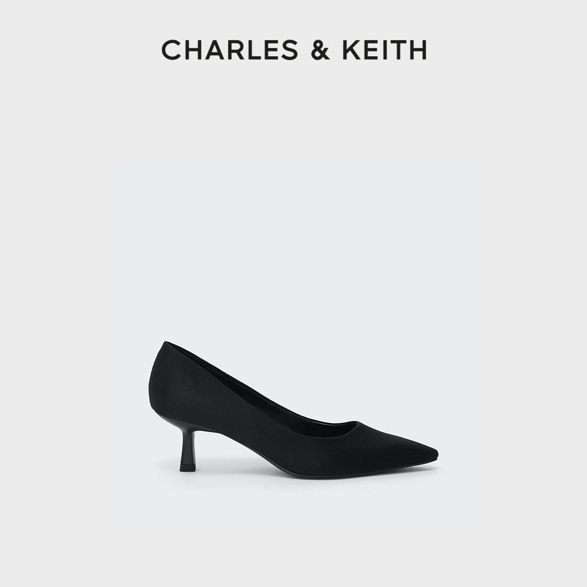【520礼物】CHARLES&KEITH春夏女鞋CK1-60361352通勤尖头高跟单鞋 女鞋 浅口单鞋 原图主图
