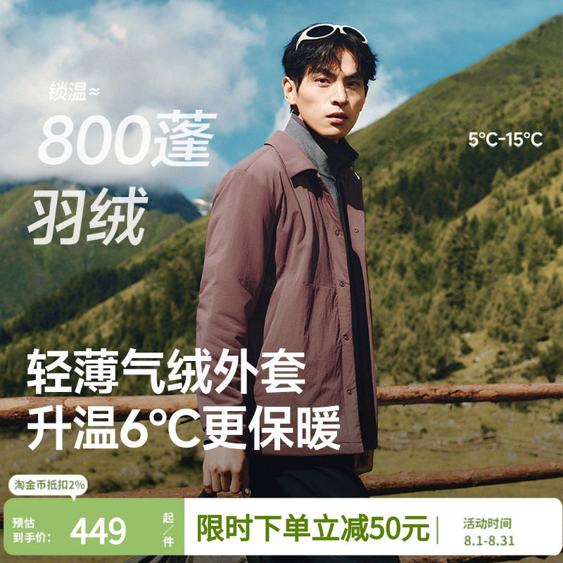 蕉下气绒衬衫棉服男款轻薄保暖图片