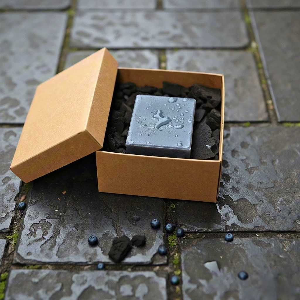 蓝莓竹炭手工皂ph7婴儿敏感肌专用洗脸皂滋养颜温和不刺激洁面皂