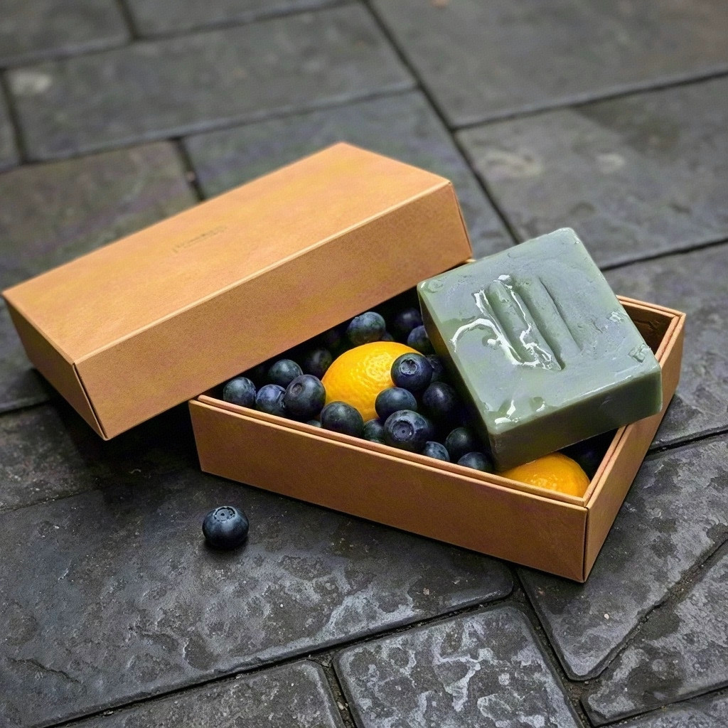 蓝莓柠檬手工皂ph7婴儿敏感肌专用洗脸皂滋养颜温和不刺激洁面皂