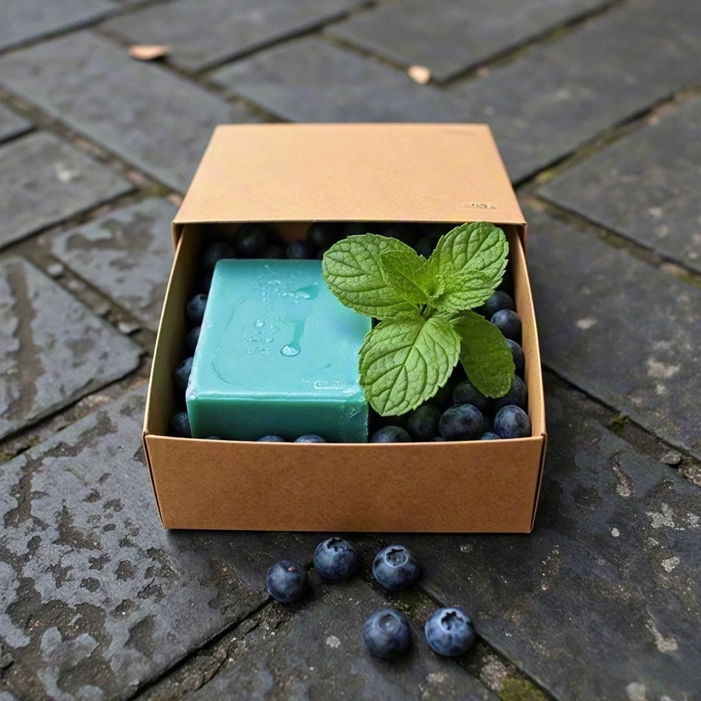 蓝莓薄荷手工皂ph7婴儿敏感肌专用洗脸皂滋养颜温和不刺激洁面皂