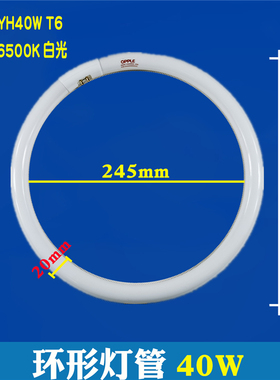 OPPLE 欧普照明 YH40-T6环形灯管YH40RR20 6500K RGB 40W圆形灯管