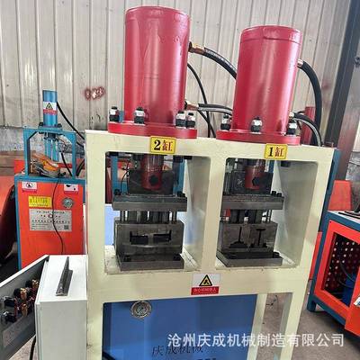 T型钢液压冲孔腹板翼板凹凸槽防坠落装置冲孔机