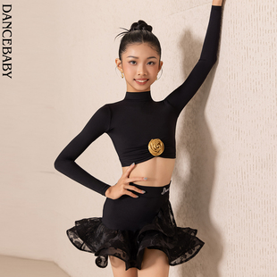 Dancebaby拉丁舞服女童2025新款 D40 舞蹈日常练功服舞蹈服分体套装
