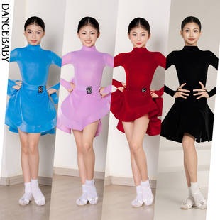 Dancebaby拉丁舞服2025新款比赛服分体舞蹈少儿比赛规定服DAS773