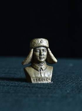 雷锋头像微雕雷锋同志小铜像