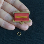 50年代老式 绶带徽章上挂胸章配挂配饰纯铜手工制作清仓处理