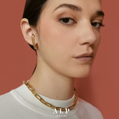 时尚 官方ALP JEWELRY个性 独你无二系列U型耳骨真空镀金精致耳环