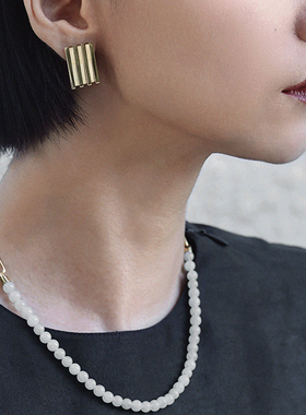 官方ALP JEWELRY听玉系列糯冰翡翠圆珠项链女白月光白翡翠锁骨链