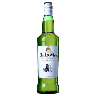 黑白狗顺风调配型苏格兰原装进口威士忌洋酒700ml可乐桶