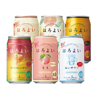 日本进口三得利和乐怡鸡尾酒缤纷6罐350mL微醺果酒ほろよい预调酒