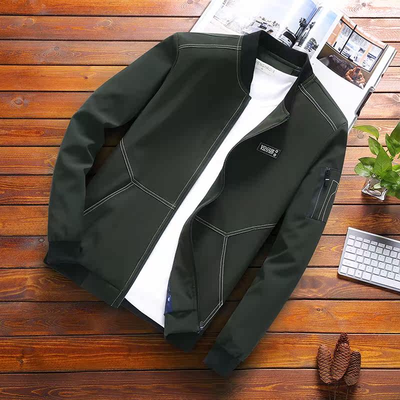 春秋男士夹克加肥加大码男装外套肥佬5胖子6肥仔7胖人8立领夹克衫|ruв категории Мужская одежда, пиджак - от Buy2taobao.com для оказания профессиональной услуги покупки агента Taobao