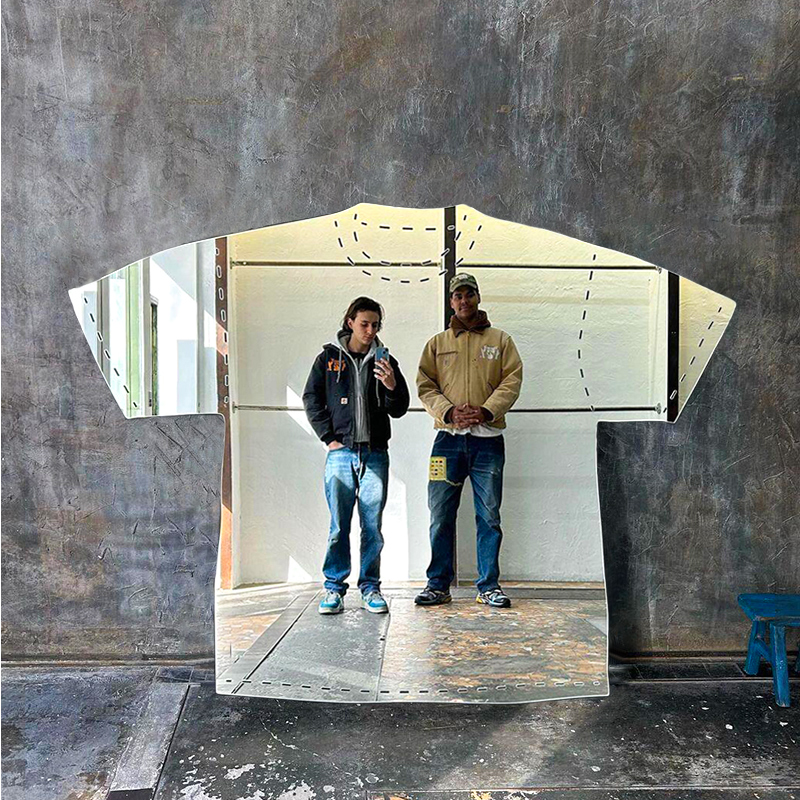 镜子装饰画高级感小众艺术餐厅