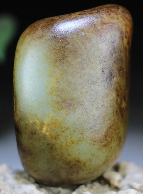 新疆和田玉317.6克天然细腻满虎皮青白玉籽料原石大把件籽玉原籽