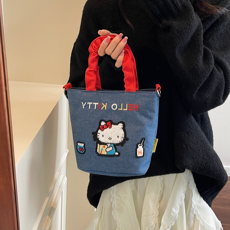 HelloKitty猫帆布水桶包