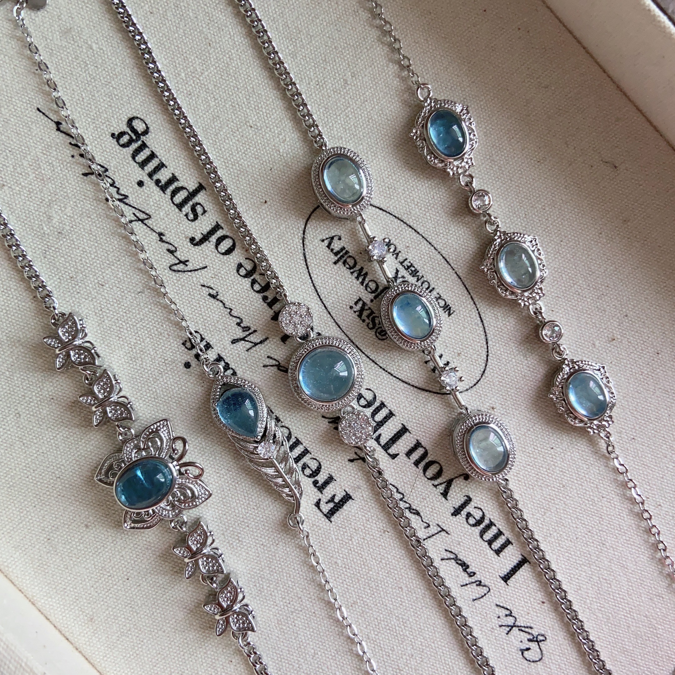 清仓捡漏天然水晶彩宝手链海蓝宝石榴石紫水晶托帕石手串饰品4