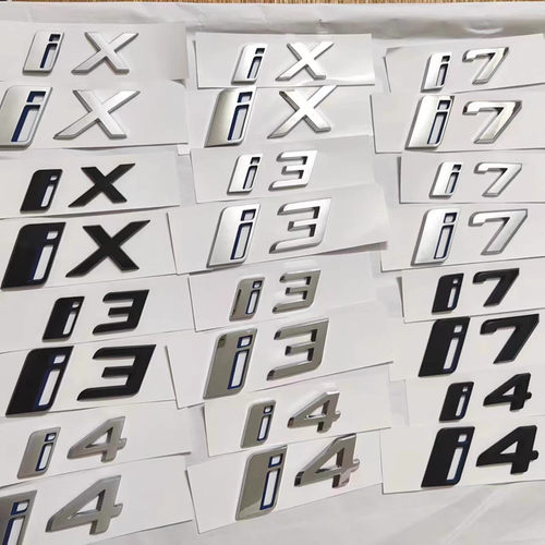 宝马新能源I7I3i4字标尾标车标贴