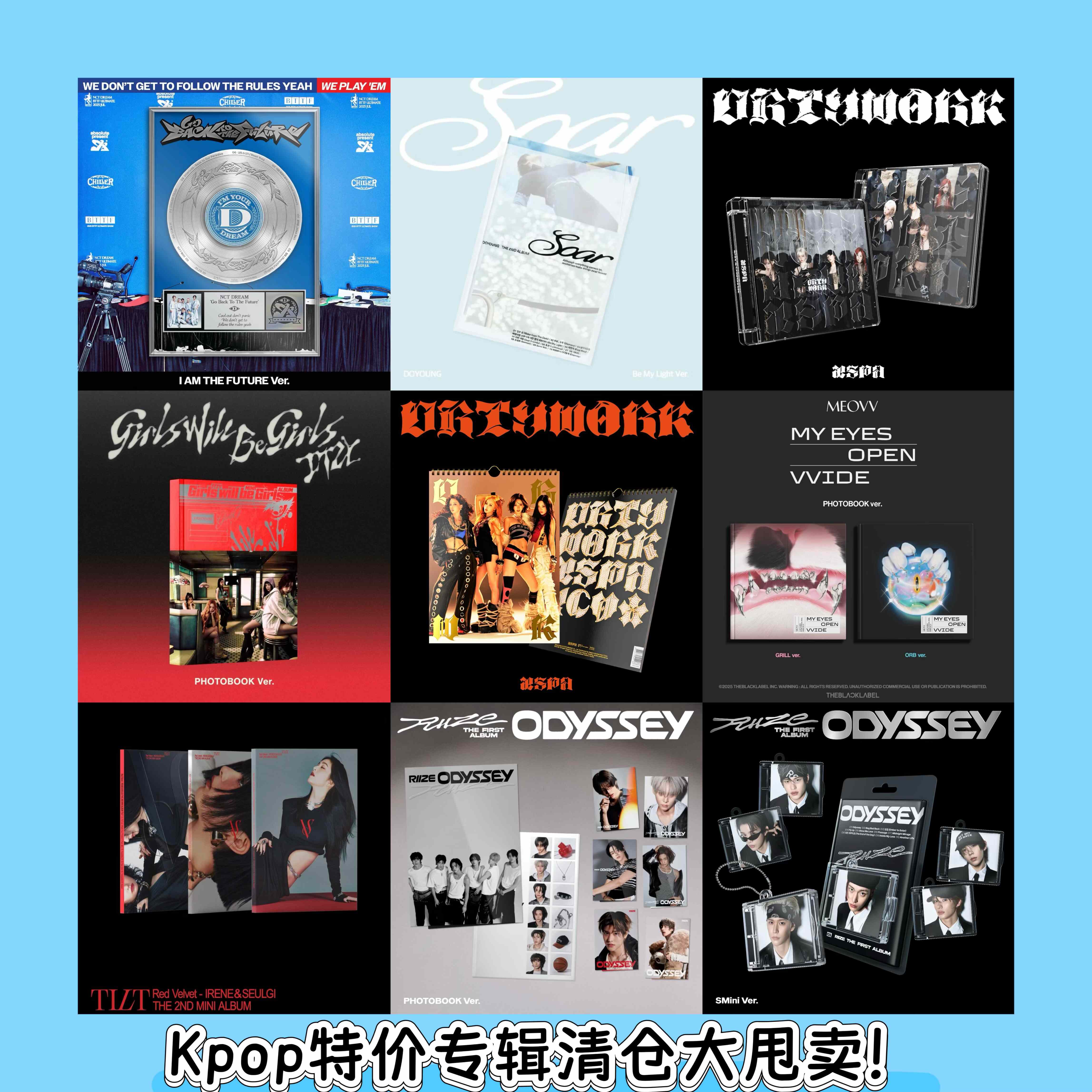 KPOP Albom: Ive, Aespa, Itzy, Riize, Gidle, Red Velvet