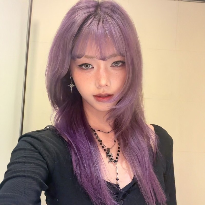 假发女长直发高层次网红女团JK紫色COS自然甜美lolita全头套,美发护发/假发,日常整顶假发,淘宝优惠券,粉丝福利购,淘宝优惠卷