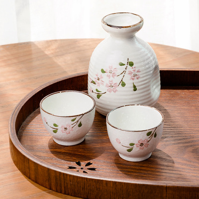 日式仿古陶瓷酒壶酒杯