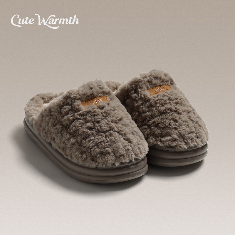 朵朵绒防臭棉拖鞋男士秋冬季拖鞋