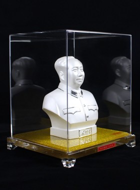 纯银摆像客厅办公室书房桌面摆件主席站相坐像伟人头像家居收藏品