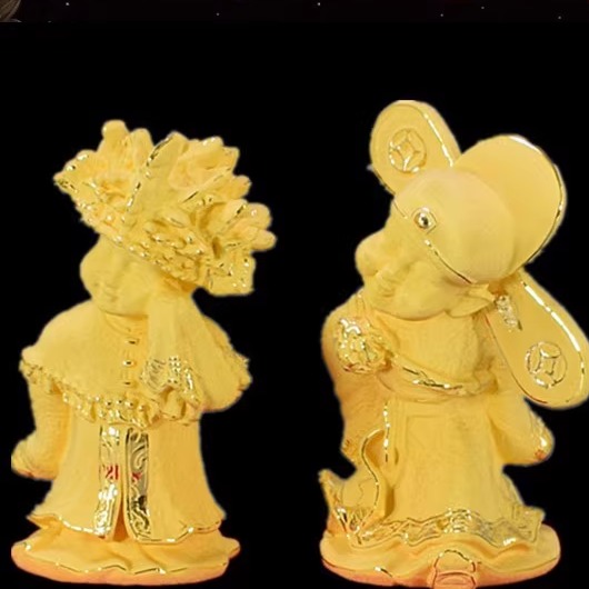 结婚摆件绒沙金装饰品礼品家居新婚结婚礼物送新人闺蜜创意实用