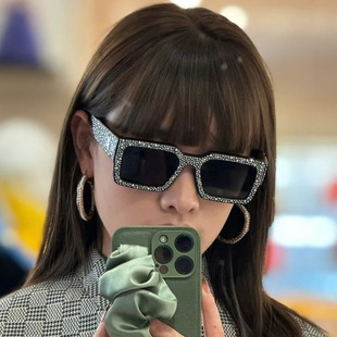 英国cherry kitty欧美时尚镶钻眼镜走秀款炫酷闪亮框方形太阳镜