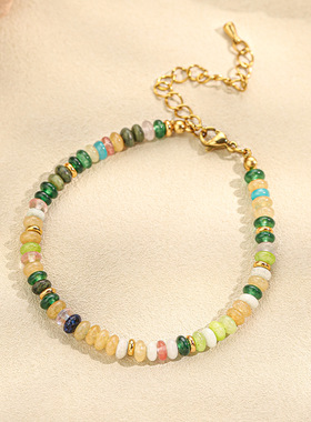 英国cherry kitty多巴胺珠子串珠手链波西米亚风18k金镀铜手工